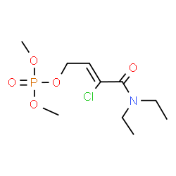 ChemSpider 2D Image | (2Z)-3-Chloro-4-(diethylamino)-4-oxo-2-buten-1-yl dimethyl phosphate | C10H19ClNO5P