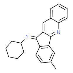 ChemSpider 2D Image | (11E)-N-Cyclohexyl-3-methyl-11H-indeno[1,2-b]quinolin-11-imine | C23H22N2