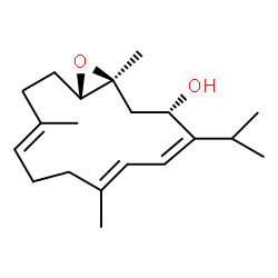 ChemSpider 2D Image | 11,12-epoxycembra-1,3,7-triene-14-ol | C20H32O2