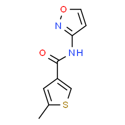 ChemSpider 2D Image | 5-Methyl-N-(1,2-oxazol-3-yl)-3-thiophenecarboxamide | C9H8N2O2S