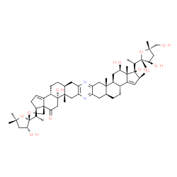 ChemSpider 2D Image | (2S,3R,3'R,3''R,4'S,4a'R,5S,6b'S,8a'S,11a'S,11b'S,13'R,13a'R,13b'S,14'S,16a'S,17b'R,19a'S,22a'S,22b'R,24a'R)-3,3'',13',13b',22b'-Pentahydroxy-5-(hydroxymethyl)-4',5,5'',5'',11a',13a',14',22a'-octameth
yl-4,4',4'',4a',5,5',5'',6b',7',8',8a',9',11',11a',11b',12',13',13a',13b',14',16a',17b',18',19',19a',20',22',22a',22b',23'-triacontahydro-3H,3''H,24'H-dispiro[furan-2,15'-furo[3'',2'':3',4']cyclopenta
[1',2':5,6]naphtho[1,2-b]pyrano[3'',4'':2',3 | C54H74N2O11