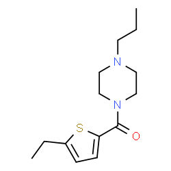 ChemSpider 2D Image | (5-Ethyl-2-thienyl)(4-propyl-1-piperazinyl)methanone | C14H22N2OS