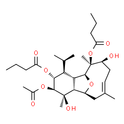 ChemSpider 2D Image | 3-acetoxy-dibutanoyloxycadiellene-diol | C30H48O9