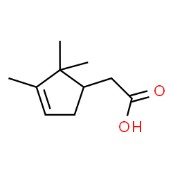 ChemSpider 2D Image | 2,2,3-Trimethyl-3-cyclopentene-1-acetic acid | C10H16O2