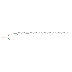 ChemSpider 2D Image | 3-{[(1E,6Z)-2-Methyl-1,6-tetracosadien-1-yl]oxy}-1,2-propanediol | C28H54O3