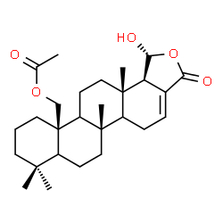 ChemSpider 2D Image | [(1R,5bS,11aR,13aS,13bR)-1-Hydroxy-5b,8,8,13a-tetramethyl-3-oxo-1,5,5a,5b,6,7,7a,8,9,10,11,11b,12,13,13a,13b-hexadecahydrochryseno[1,2-c]furan-11a(3H)-yl]methyl acetate | C27H40O5
