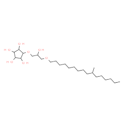 ChemSpider 2D Image | 5-{2-Hydroxy-3-[(10-methylhexadecyl)oxy]propoxy}-1,2,3,4-cyclopentanetetrol | C25H50O7