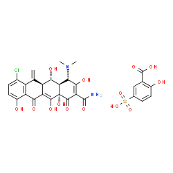 ChemSpider 2D Image | meclocycline sulfosalicylate | C29H27ClN2O14S