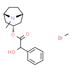 ChemSpider 2D Image | (3-endo)-8-Methyl-8-azabicyclo[3.2.1]oct-3-yl hydroxy(phenyl)acetate - bromomethane (1:1) | C17H24BrNO3