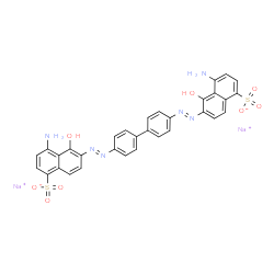 ChemSpider 2D Image | Disodium 6,6'-[4,4'-biphenyldiyldi(E)-2,1-diazenediyl]bis(4-amino-5-hydroxy-1-naphthalenesulfonate) | C32H22N6Na2O8S2