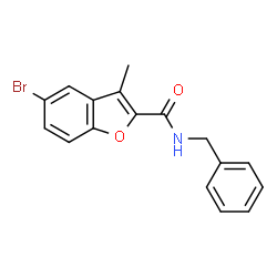 ChemSpider 2D Image | N-Benzyl-5-bromo-3-methyl-1-benzofuran-2-carboxamide | C17H14BrNO2