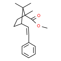ChemSpider 2D Image | Methyl 1,2,2-trimethyl-3-(2-phenylvinyl)cyclopentanecarboxylate | C18H24O2
