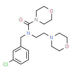 ChemSpider 2D Image | N-(3-Chlorobenzyl)-N-[2-(4-morpholinyl)ethyl]-4-morpholinecarboxamide | C18H26ClN3O3