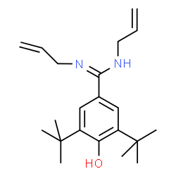 ChemSpider 2D Image | N,N'-Diallyl-3,5-di-tert-butyl-4-hydroxy-benzamidine | C21H32N2O