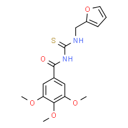 ChemSpider 2D Image | N-[(2-Furylmethyl)carbamothioyl]-3,4,5-trimethoxybenzamide | C16H18N2O5S
