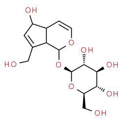 ChemSpider 2D Image | 5-Hydroxy-7-(hydroxymethyl)-1,4a,5,7a-tetrahydrocyclopenta[c]pyran-1-yl beta-D-glucopyranoside | C15H22O9