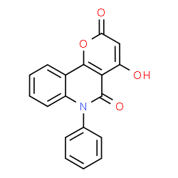 ChemSpider 2D Image | 4-Hydroxy-6-phenyl-2H-pyrano[3,2-c]quinoline-2,5(6H)-dione | C18H11NO4