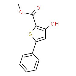 ChemSpider 2D Image | Methyl 3-hydroxy-5-phenyl-2-thiophenecarboxylate | C12H10O3S