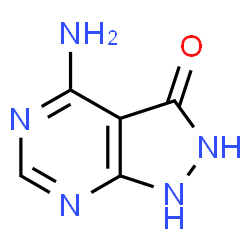 ChemSpider 2D Image | 4-amino-1H-pyrazolo[3,4-d]pyrimidin-3(2H)-one | C5H5N5O