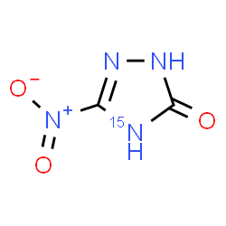 ChemSpider 2D Image | 5-Nitro(4-~15~N)-1,2-dihydro-3H-1,2,4-triazol-3-one | C2H2N315NO3