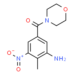 ChemSpider 2D Image | 2-METHYL-5-(MORPHOLINE-4-CARBONYL)-3-NITROANILINE | C12H15N3O4