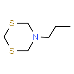 ChemSpider 2D Image | 5-Propyl-1,3,5-dithiazinane | C6H13NS2