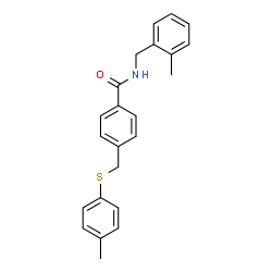 ChemSpider 2D Image | N-(2-Methylbenzyl)-4-{[(4-methylphenyl)sulfanyl]methyl}benzamide | C23H23NOS