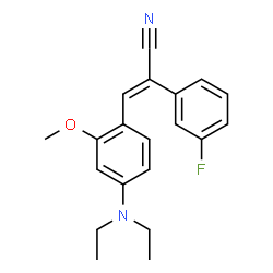 ChemSpider 2D Image | (2E)-3-[4-(Diethylamino)-2-methoxyphenyl]-2-(3-fluorophenyl)acrylonitrile | C20H21FN2O