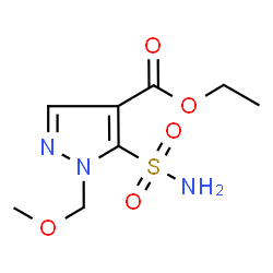ChemSpider 2D Image | Ethyl 1-(methoxymethyl)-5-sulfamoyl-1H-pyrazole-4-carboxylate | C8H13N3O5S