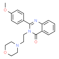 ChemSpider 2D Image | 2-(4-Methoxyphenyl)-3-[2-(4-morpholinyl)ethyl]-4(3H)-quinazolinone | C21H23N3O3