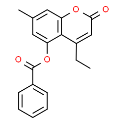 ChemSpider 2D Image | 4-Ethyl-7-methyl-2-oxo-2H-chromen-5-yl benzoate | C19H16O4