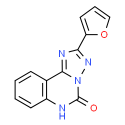 ChemSpider 2D Image | 2-(2-Furyl)[1,2,4]triazolo[1,5-c]quinazolin-5(6H)-one | C13H8N4O2