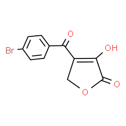 ChemSpider 2D Image | 4-(4-Bromobenzoyl)-3-hydroxy-2(5H)-furanone | C11H7BrO4