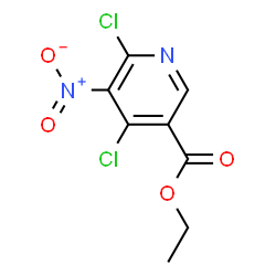 ChemSpider 2D Image | Ethyl 4,6-dichloro-5-nitronicotinate | C8H6Cl2N2O4