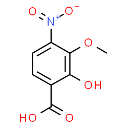 ChemSpider 2D Image | 2-Hydroxy-3-methoxy-4-nitrobenzoic acid | C8H7NO6