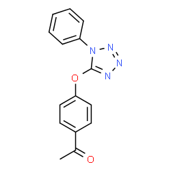 ChemSpider 2D Image | 1-{4-[(1-Phenyl-1H-tetrazol-5-yl)oxy]phenyl}ethanone | C15H12N4O2
