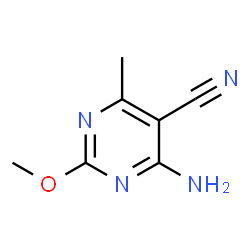ChemSpider 2D Image | 4-Amino-2-methoxy-6-methyl-5-pyrimidinecarbonitrile | C7H8N4O