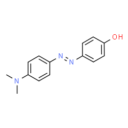 ChemSpider 2D Image | 4-(p-Dimethylaminophenylazo)phenol | C14H15N3O