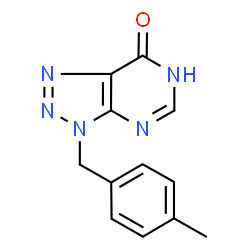 ChemSpider 2D Image | 3-(4-methylbenzyl)-3H-[1,2,3]triazolo[4,5-d]pyrimidin-7-ol | C12H11N5O