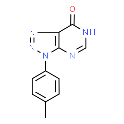 ChemSpider 2D Image | 3-(4-Methylphenyl)-3,4-dihydro-7H-[1,2,3]triazolo[4,5-d]pyrimidin-7-one | C11H9N5O