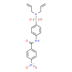 ChemSpider 2D Image | N-[4-(Diallylsulfamoyl)phenyl]-4-nitrobenzamide | C19H19N3O5S
