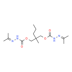 ChemSpider 2D Image | 2-({[(2-Isopropylidenehydrazino)carbonyl]oxy}methyl)-2-methylpentyl 2-isopropylidenehydrazinecarboxylate | C15H28N4O4