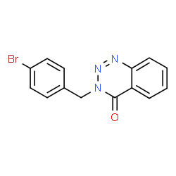 ChemSpider 2D Image | 3-(4-Bromobenzyl)-1,2,3-benzotriazin-4(3H)-one | C14H10BrN3O