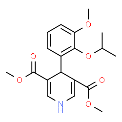 ChemSpider 2D Image | Dimethyl 4-(2-isopropoxy-3-methoxyphenyl)-1,4-dihydro-3,5-pyridinedicarboxylate | C19H23NO6