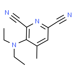 ChemSpider 2D Image | 3-(Diethylamino)-4-methyl-2,6-pyridinedicarbonitrile | C12H14N4