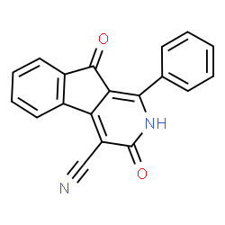 ChemSpider 2D Image | 3,9-Dioxo-1-phenyl-3,9-dihydro-2H-indeno[2,1-c]pyridine-4-carbonitrile | C19H10N2O2