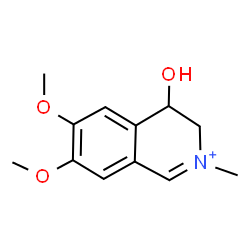 ChemSpider 2D Image | 4-Hydroxy-6,7-dimethoxy-2-methyl-3,4-dihydroisoquinolinium | C12H16NO3