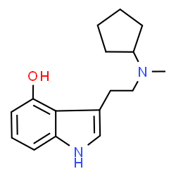 ChemSpider 2D Image | 3-{2-[Cyclopentyl(methyl)amino]ethyl}-1H-indol-4-ol | C16H22N2O