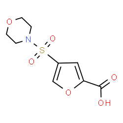 ChemSpider 2D Image | 4-(4-Morpholinylsulfonyl)-2-furancarboxylic acid | C9H11NO6S