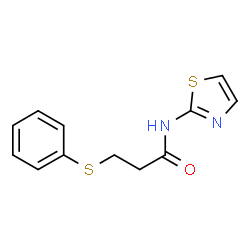 ChemSpider 2D Image | 3-(Phenylsulfanyl)-N-(1,3-thiazol-2-yl)propanamide | C12H12N2OS2